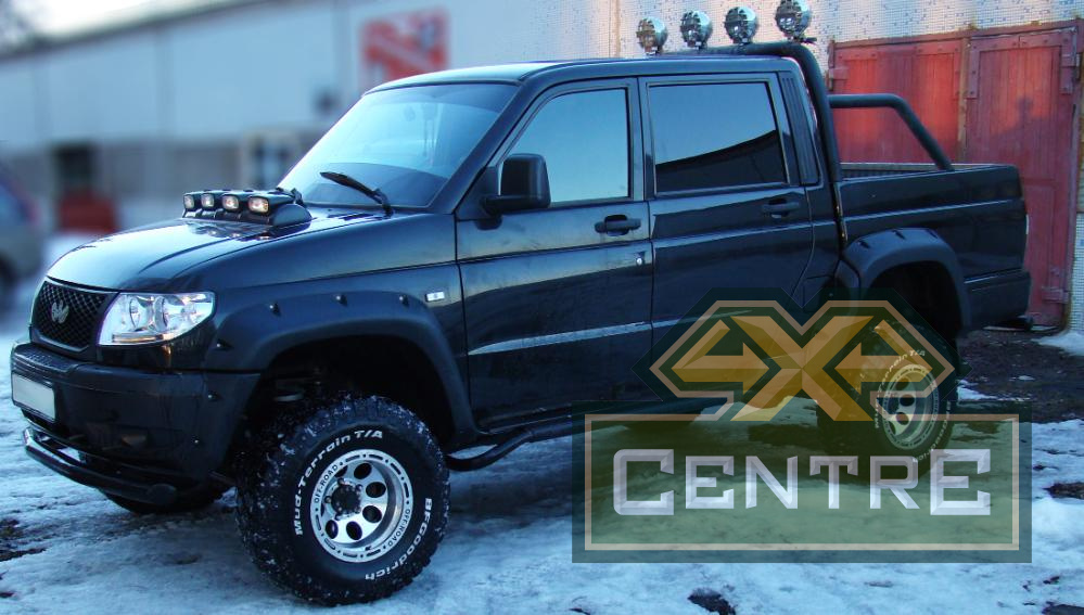 Расширители колёсных арок УАЗ Патриот пикап (без накладок на передний бампер) дорестайлинг