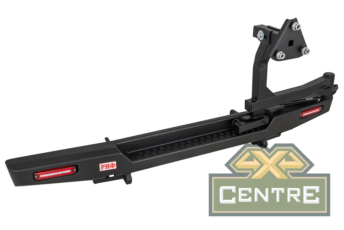 Бампер РИФ силовой задний для ГАЗ Соболь NN с фонарями, калиткой, возможностью установки фаркопа, ст