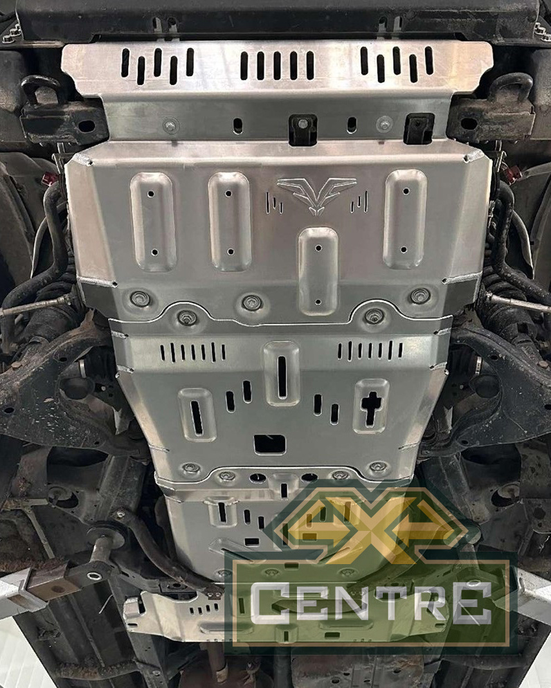 Защита РИФ радиатора, картера, РК, КПП для Toyota Land Cruiser Prado 120 (4.0), алюм. 8 мм