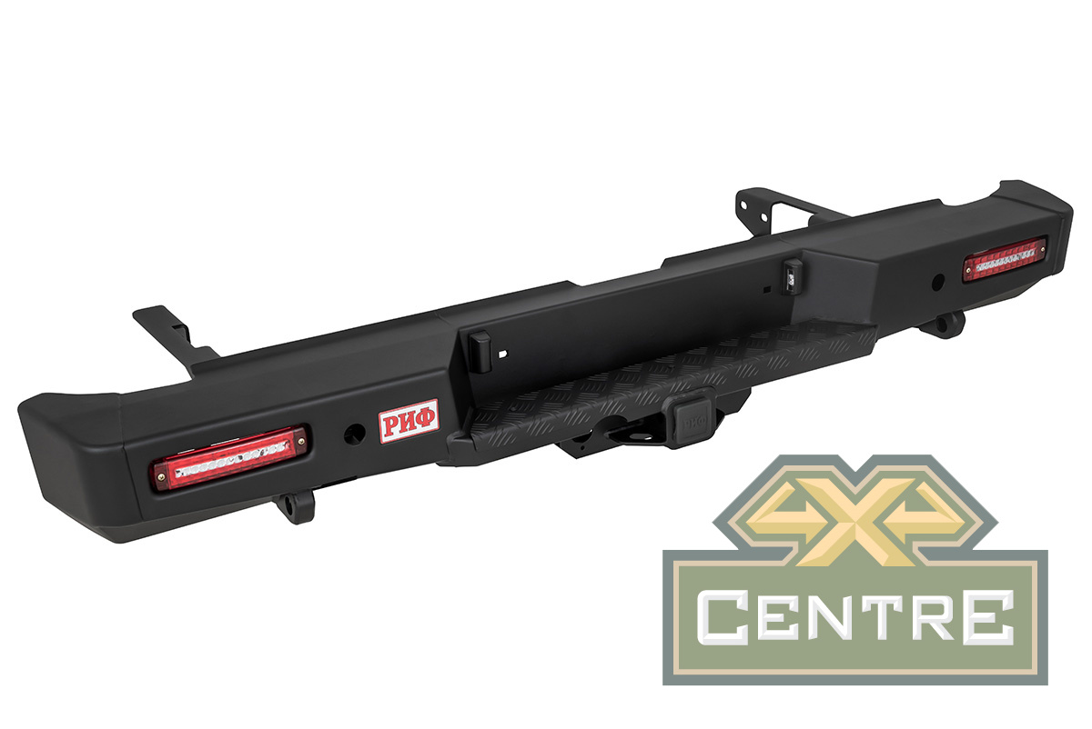 Бампер РИФ силовой задний JAC T6, SOLLERS ST6 с квадратом под фаркоп и фонарями