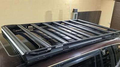 Nissan Patrol Y62 и алюминиевый багажник РИФ: обзор и установка