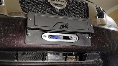 В продаже площадка РИФ под лебёдку в штатный бампер Nissan Patrol Y62 2010+